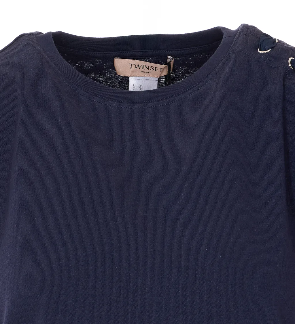 Twinset Sleeveless Bow Detail T-Shirt