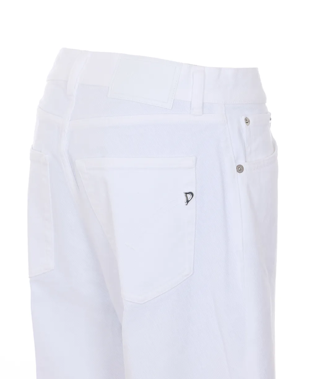 Dondup Logo Patch Wide-Leg Jeans