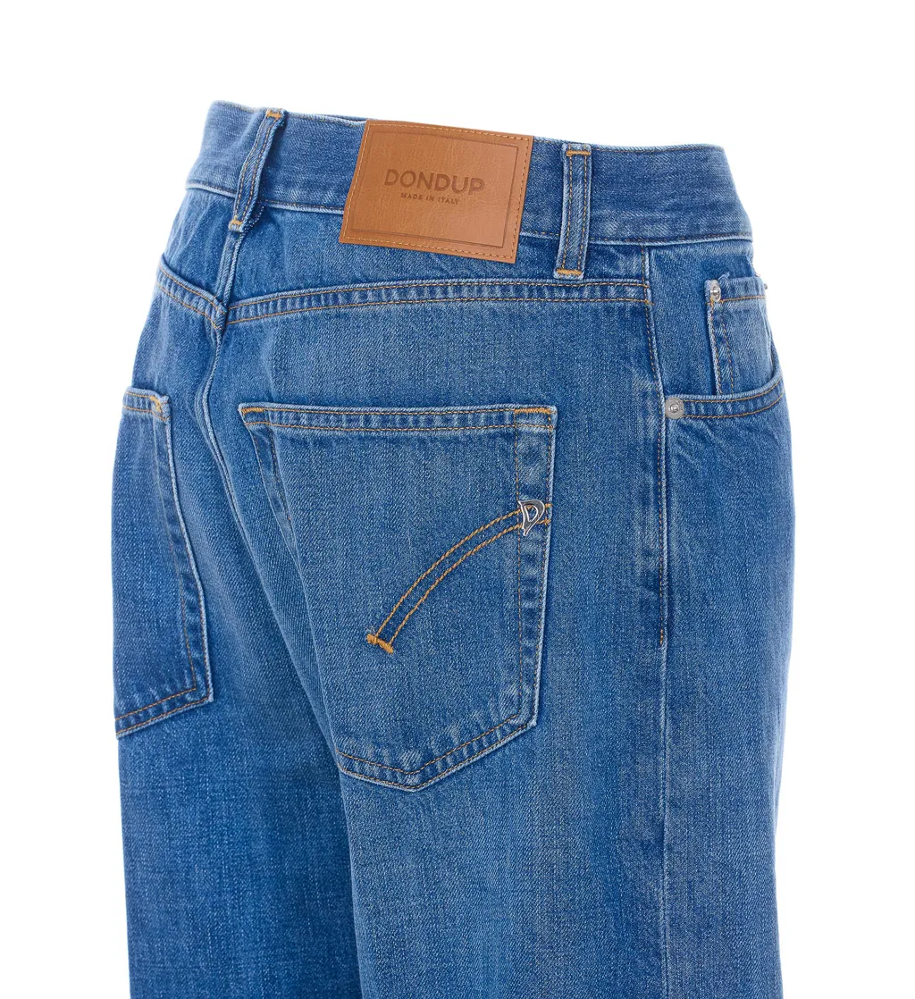 Dondup Logo Patch Flared Jeans