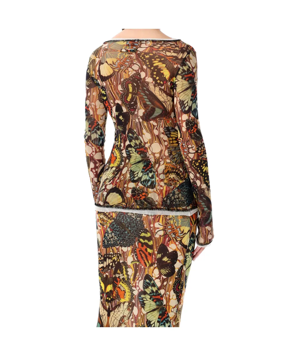 Butterfly Print Cover-Up