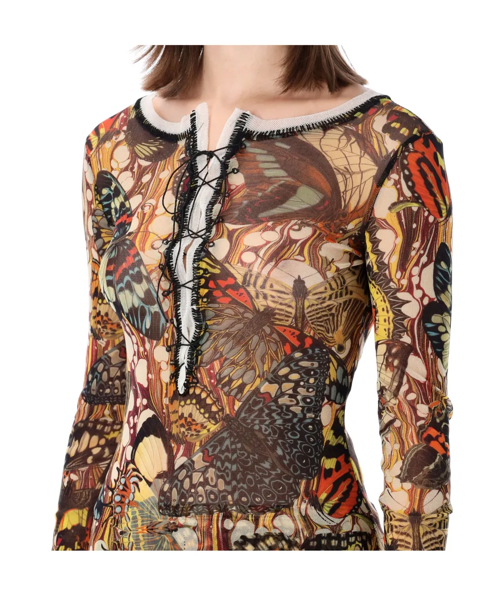 Butterfly Print Cover-Up