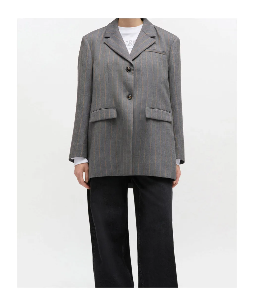 Ganni Striped Blazer