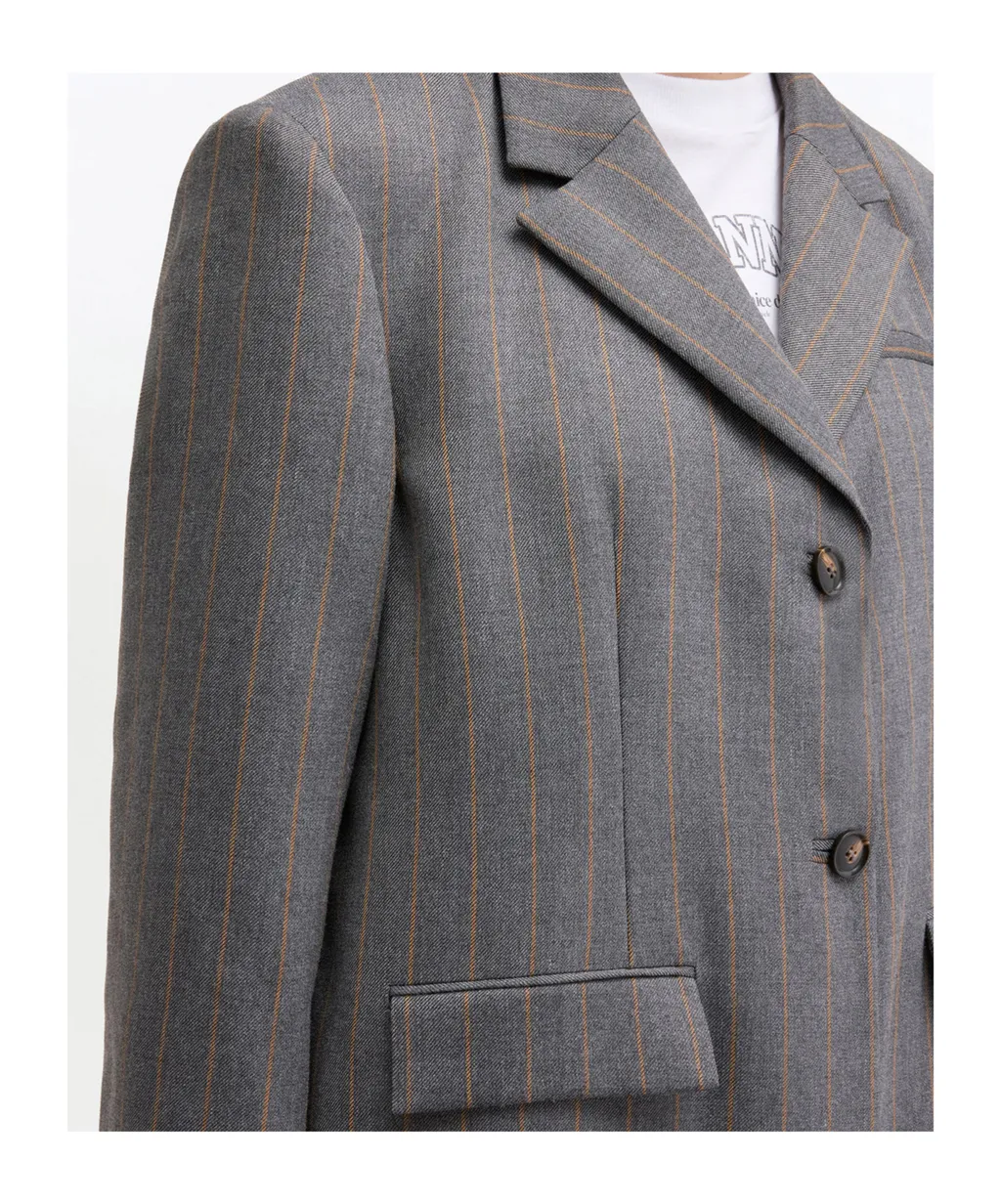 Ganni Striped Blazer