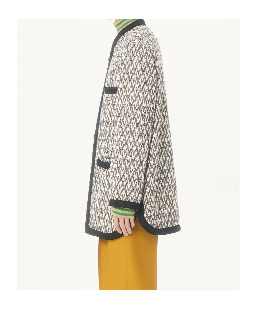 Jacquard Embellished Trim Jacket