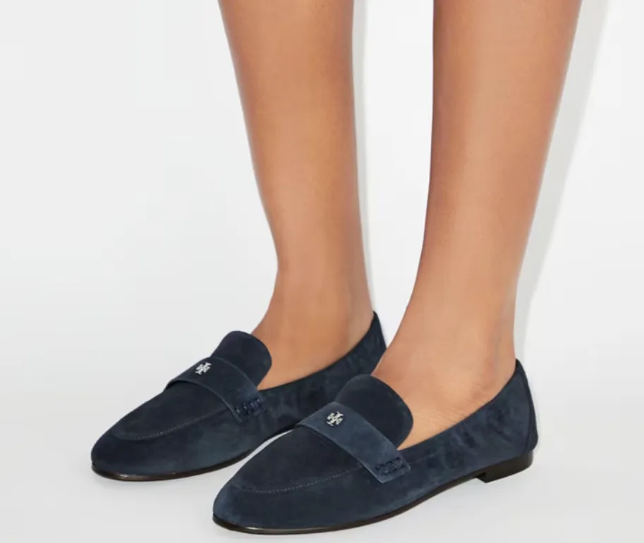 Penny-Strap Suede Loafers