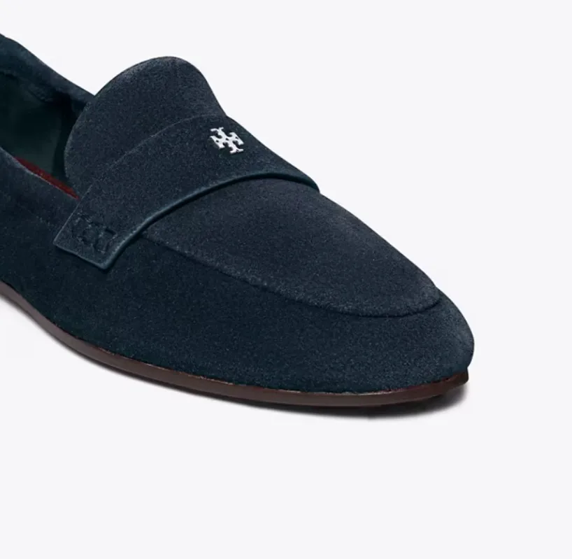 Penny-Strap Suede Loafers