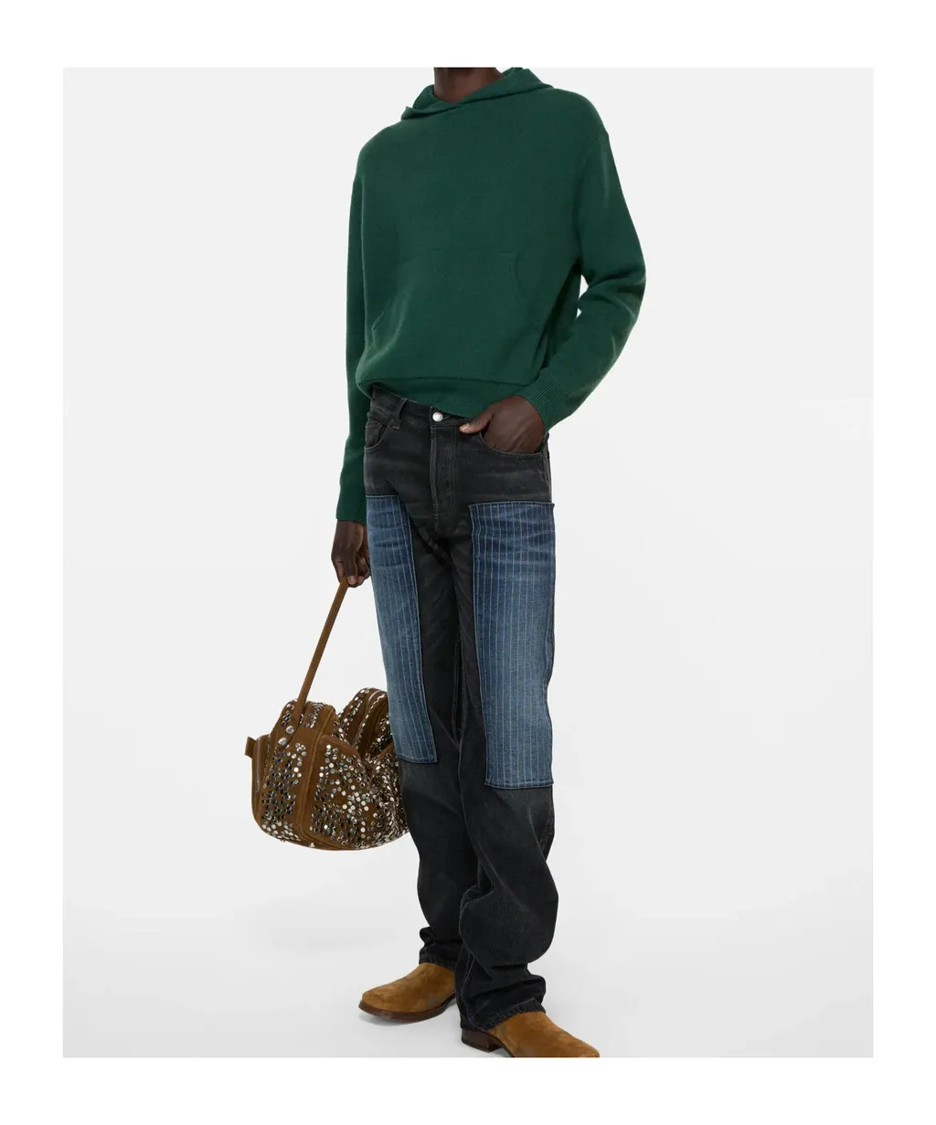 Knitted Long-Sleeve Hoodie