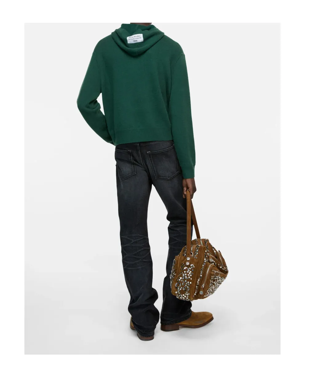 Knitted Long-Sleeve Hoodie