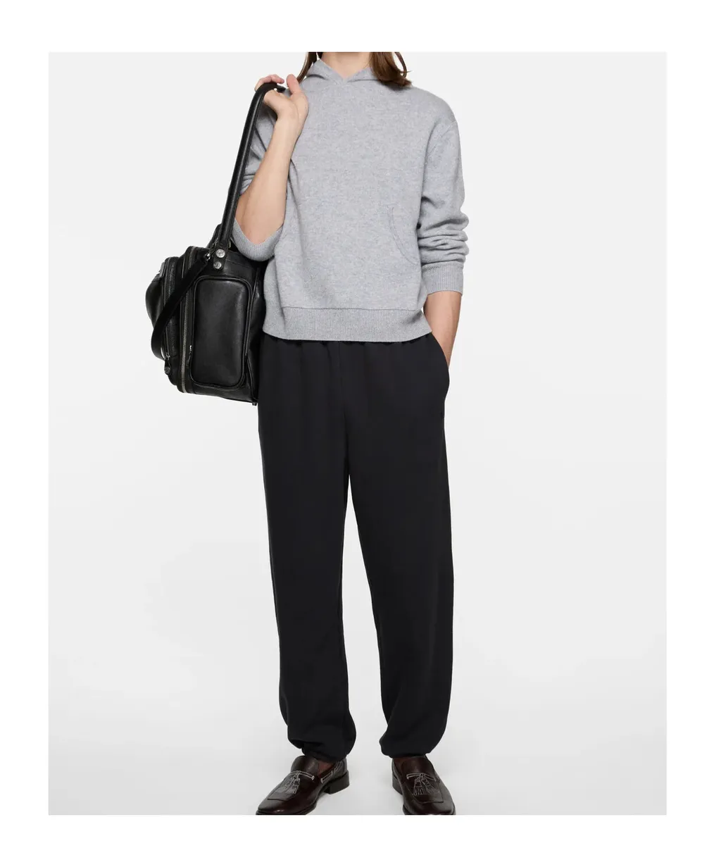 Knitted Long-Sleeve Hoodie