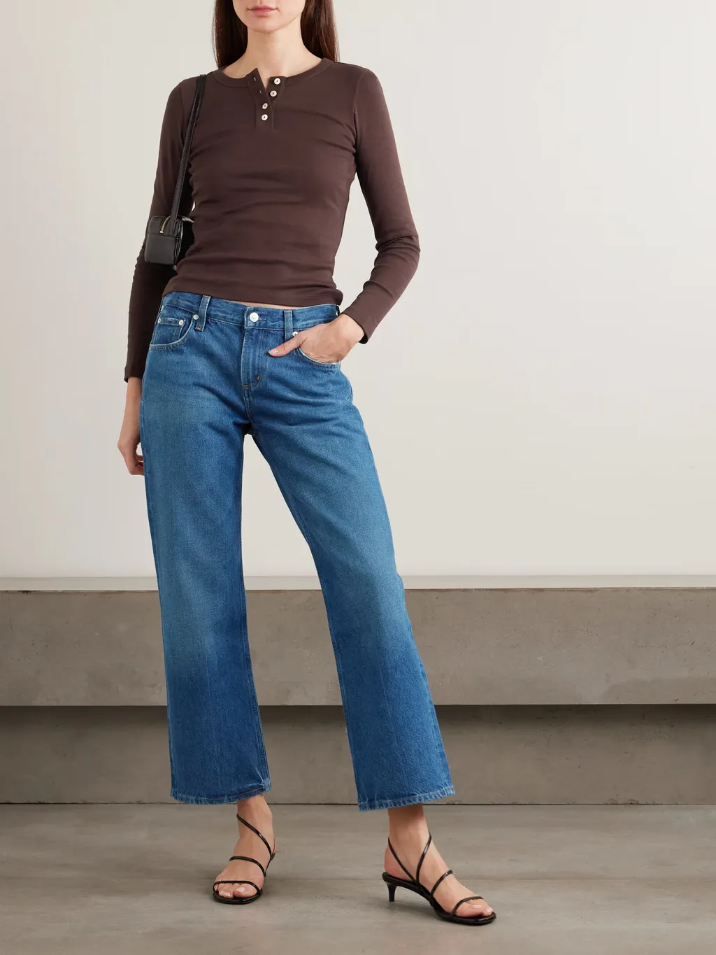 Faye Cropped Mid-Rise Straight-Leg Jeans