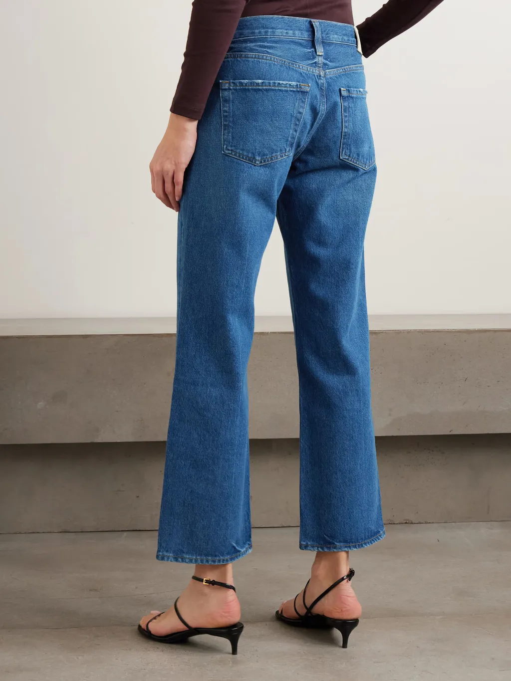 Faye Cropped Mid-Rise Straight-Leg Jeans