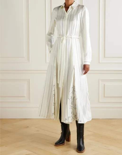 Collared Long-Sleeved Dress
