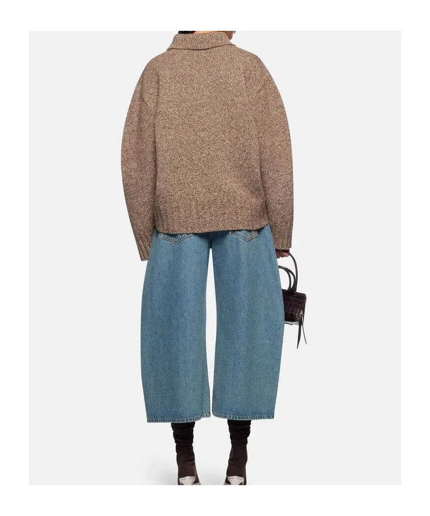 The Attico Marled Button-Up Knitted Sweater