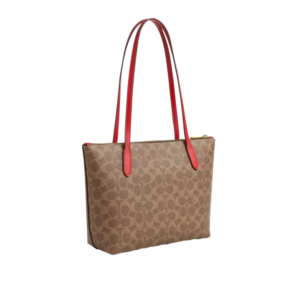 Fiona Classic Signature Zipper Tote Bag