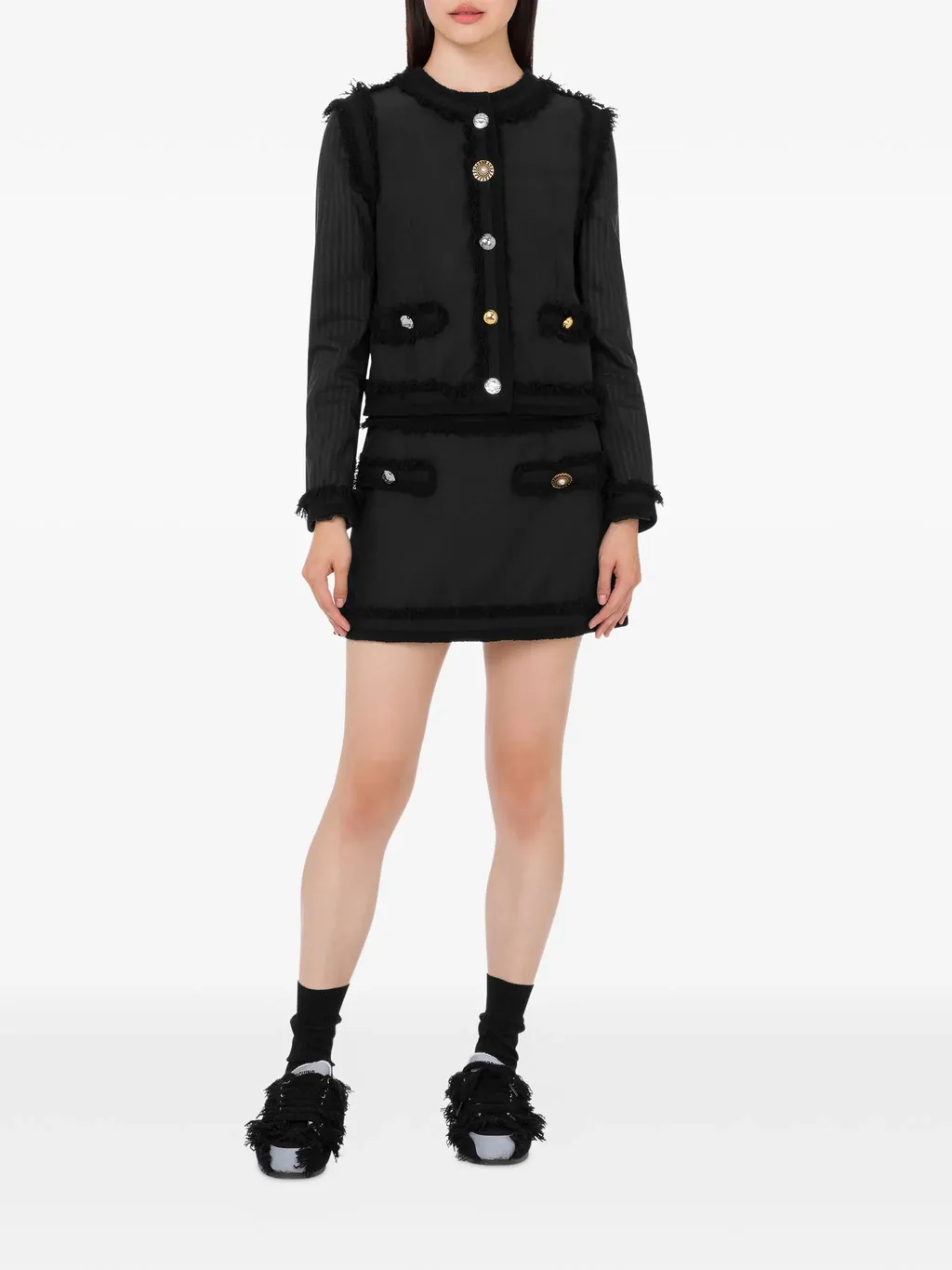 Coarse Wool Half-Length Skirt