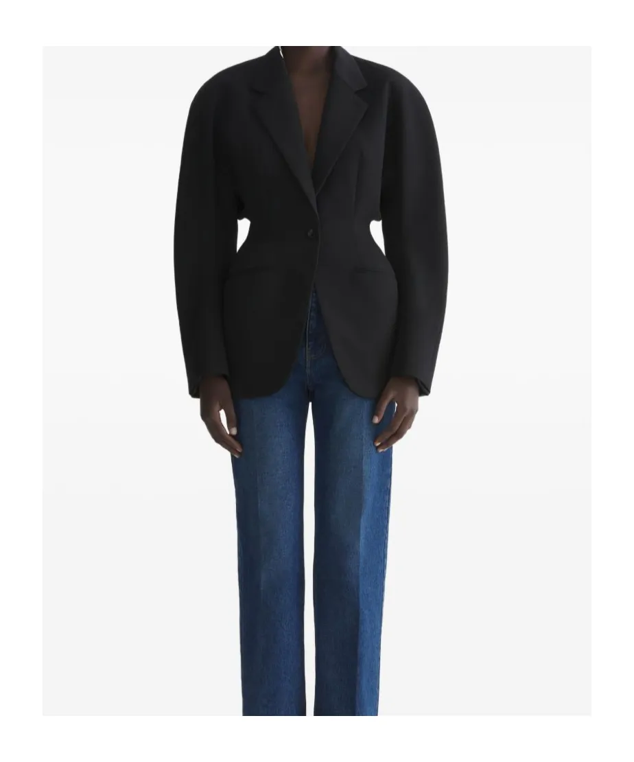 Mugler Single-Breasted Tailored Blazer