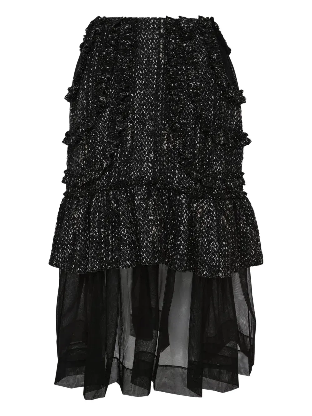 Simone Rocha Multi Frill Patchwork Fray Skirt