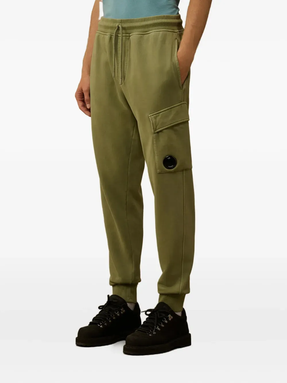 Brushed And Emerized Diagonal Fleece Cargo Lens Sweatpants