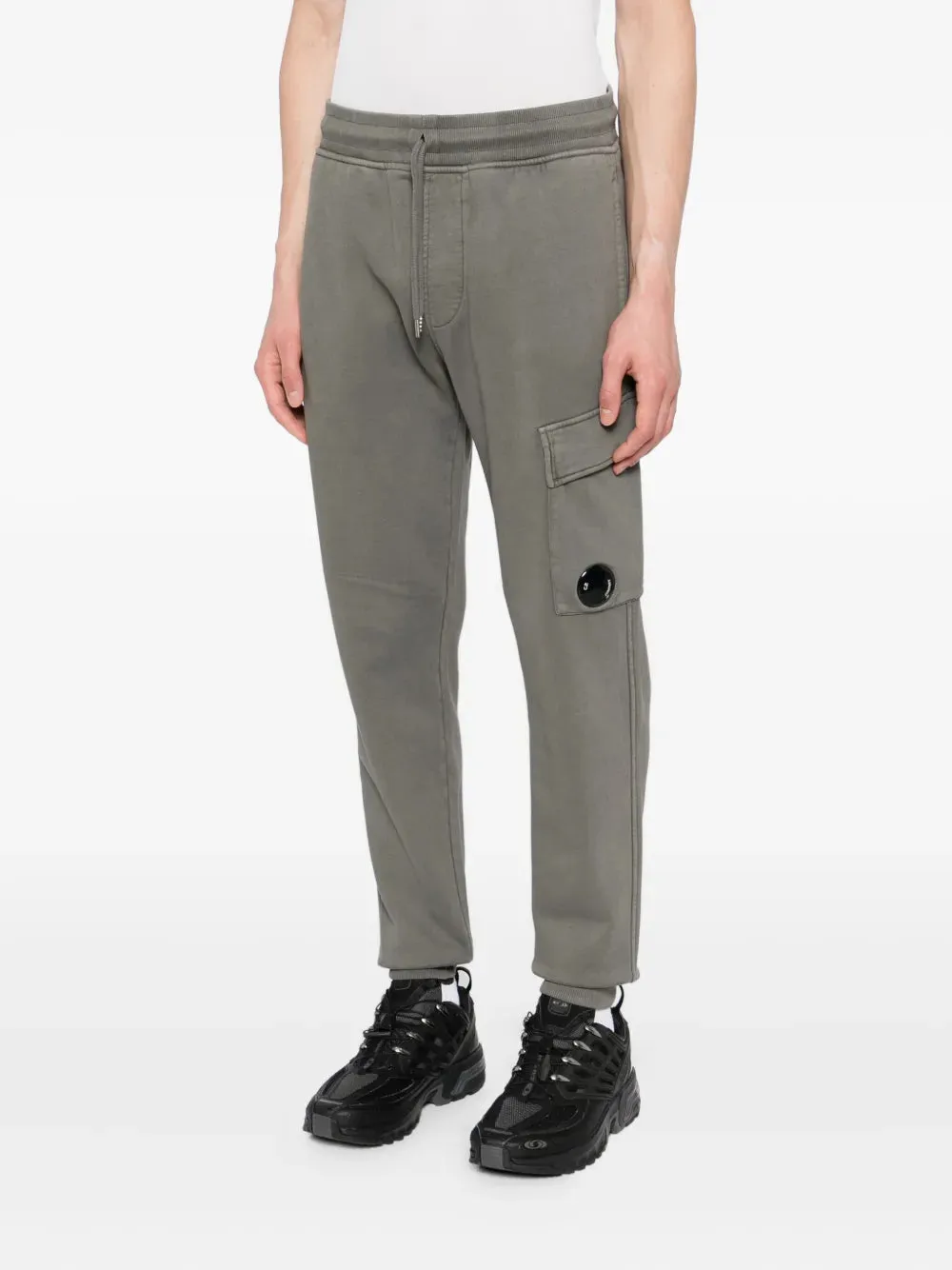 Brushed And Emerized Diagonal Fleece Cargo Lens Sweatpants