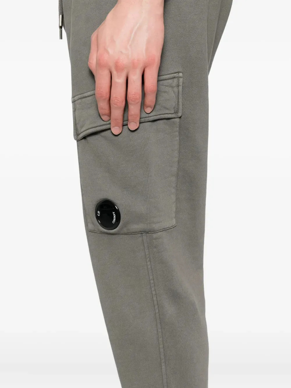 Brushed And Emerized Diagonal Fleece Cargo Lens Sweatpants