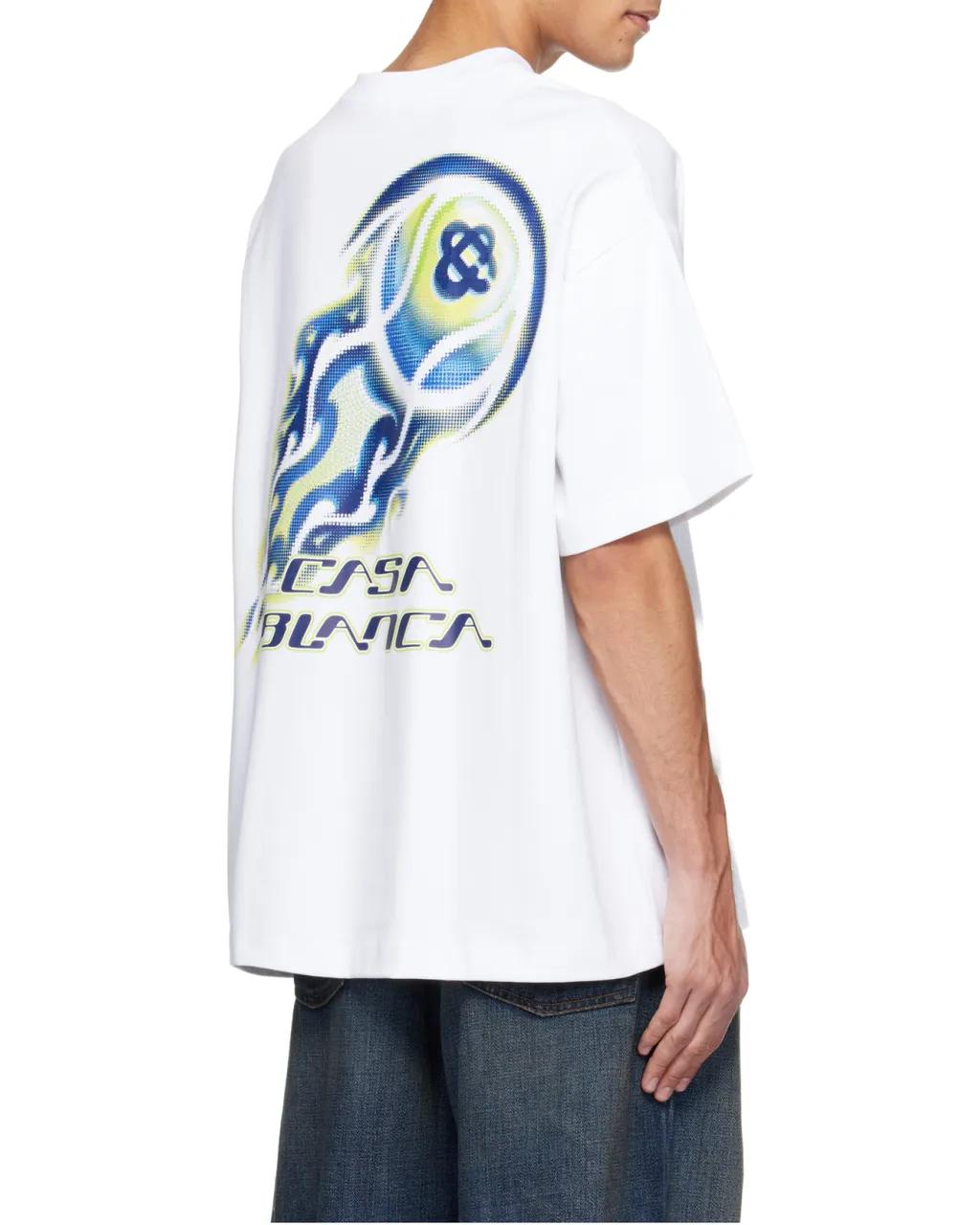 Casablanca Flaming Tennis Ball Oversized T-Shirt