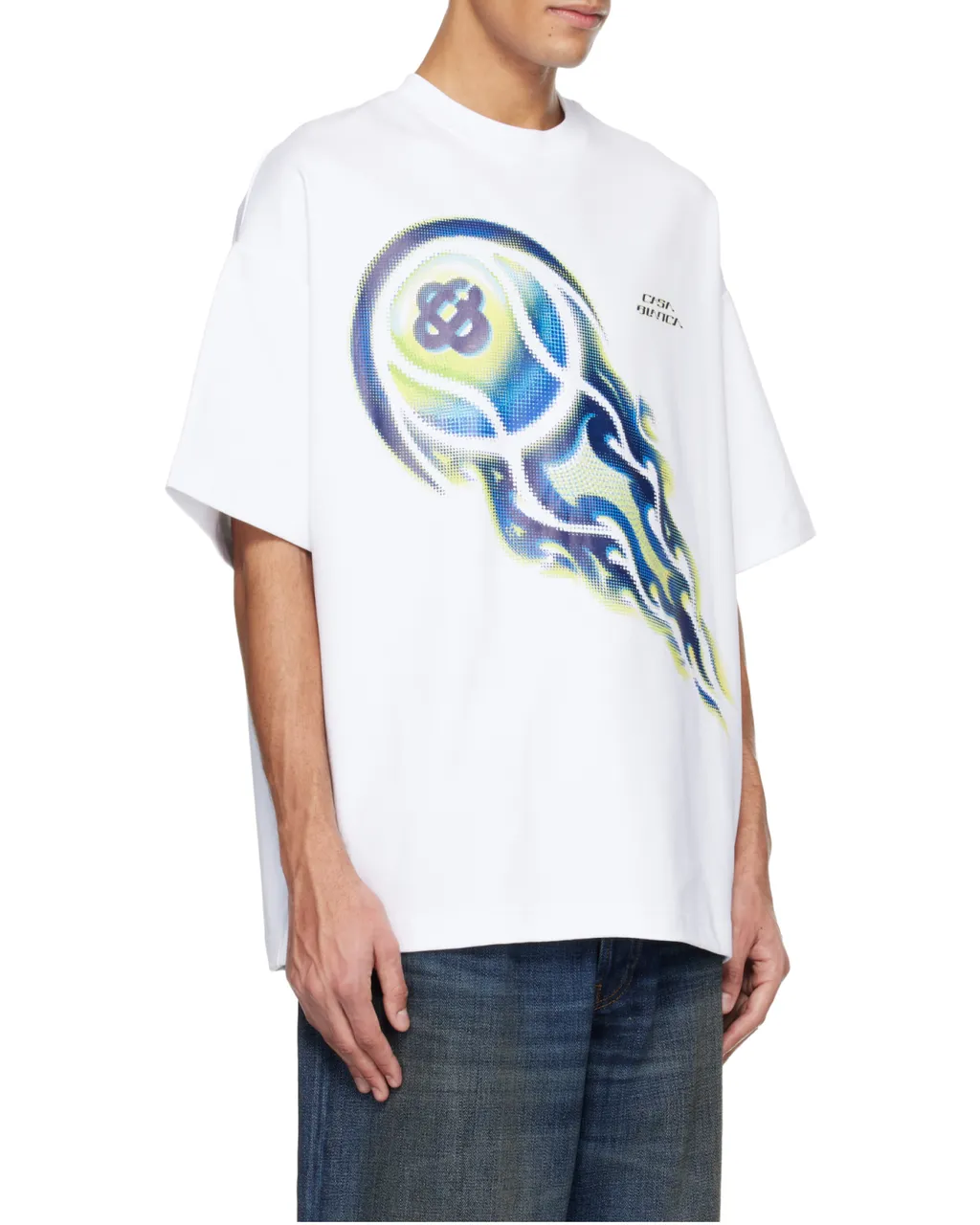 Casablanca Flaming Tennis Ball Oversized T-Shirt