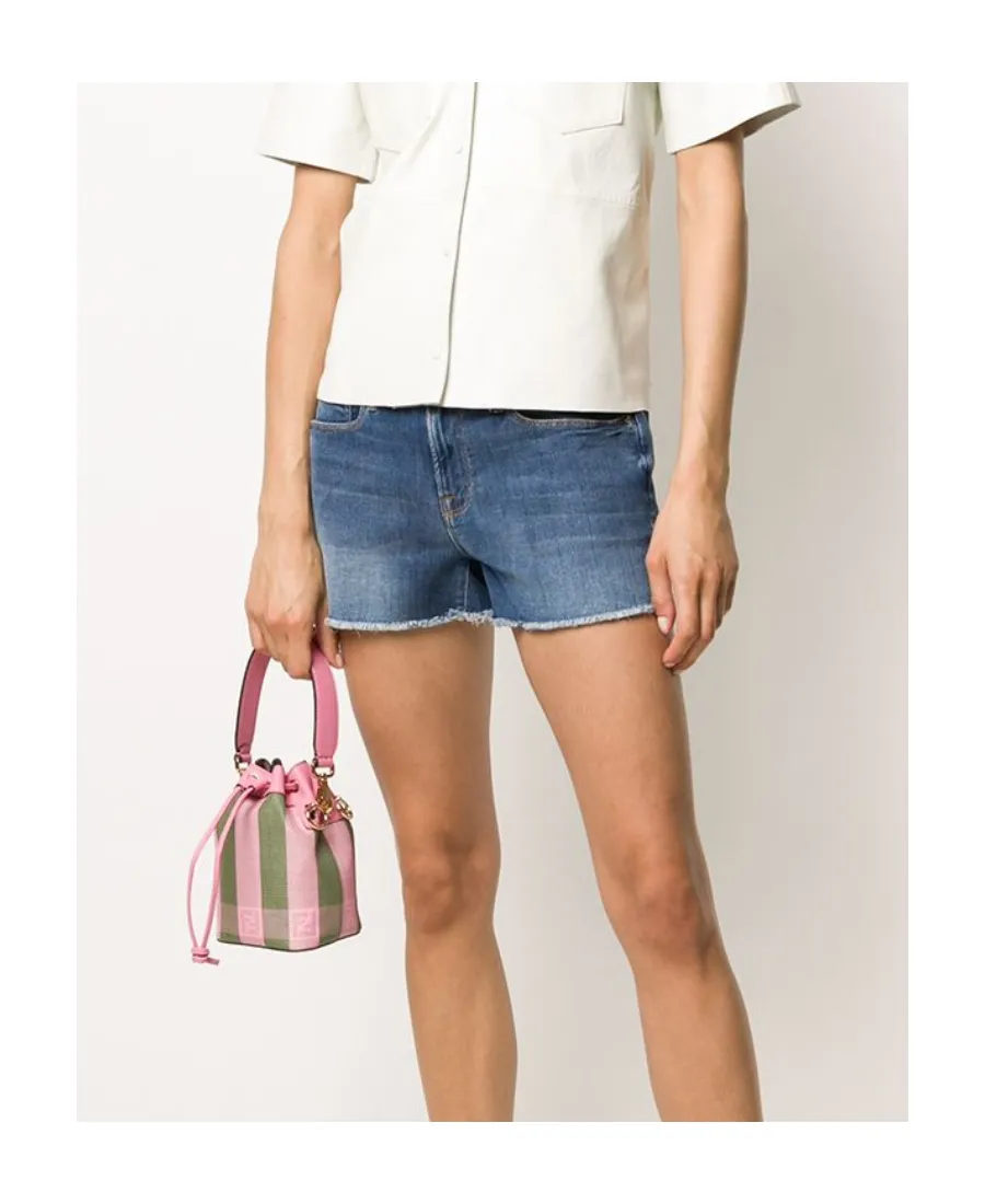 Mid-Waist Denim Shorts