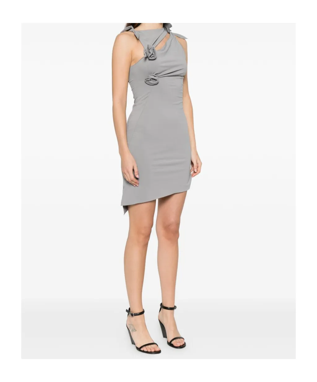 Bow-Detail Cutout Dress