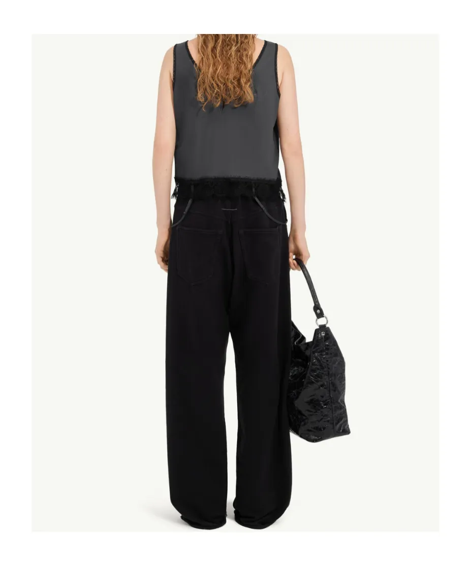 Mm6 Maison Margiela Mirrored Lace Slip Top