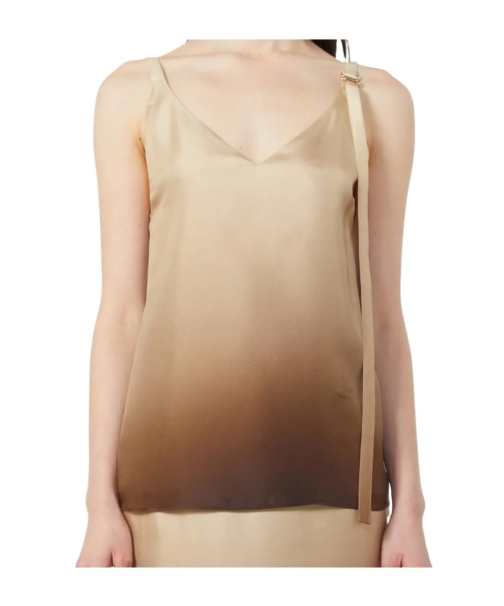 Sportmax Tie-Dyed V-Neck Top