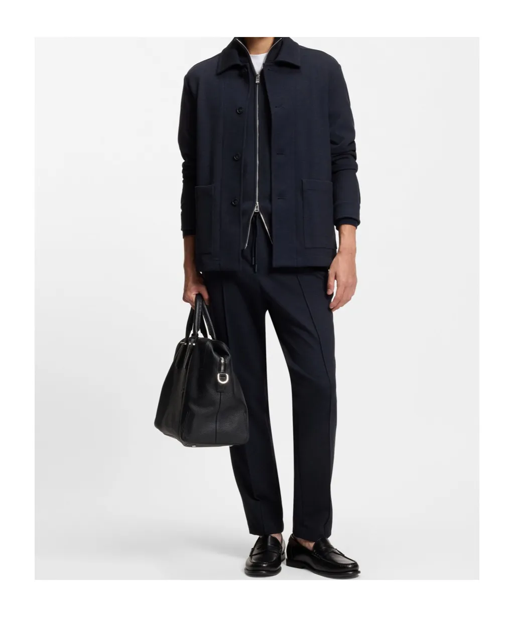Zip-Up Cardigan In Cotton And Virgin Wool