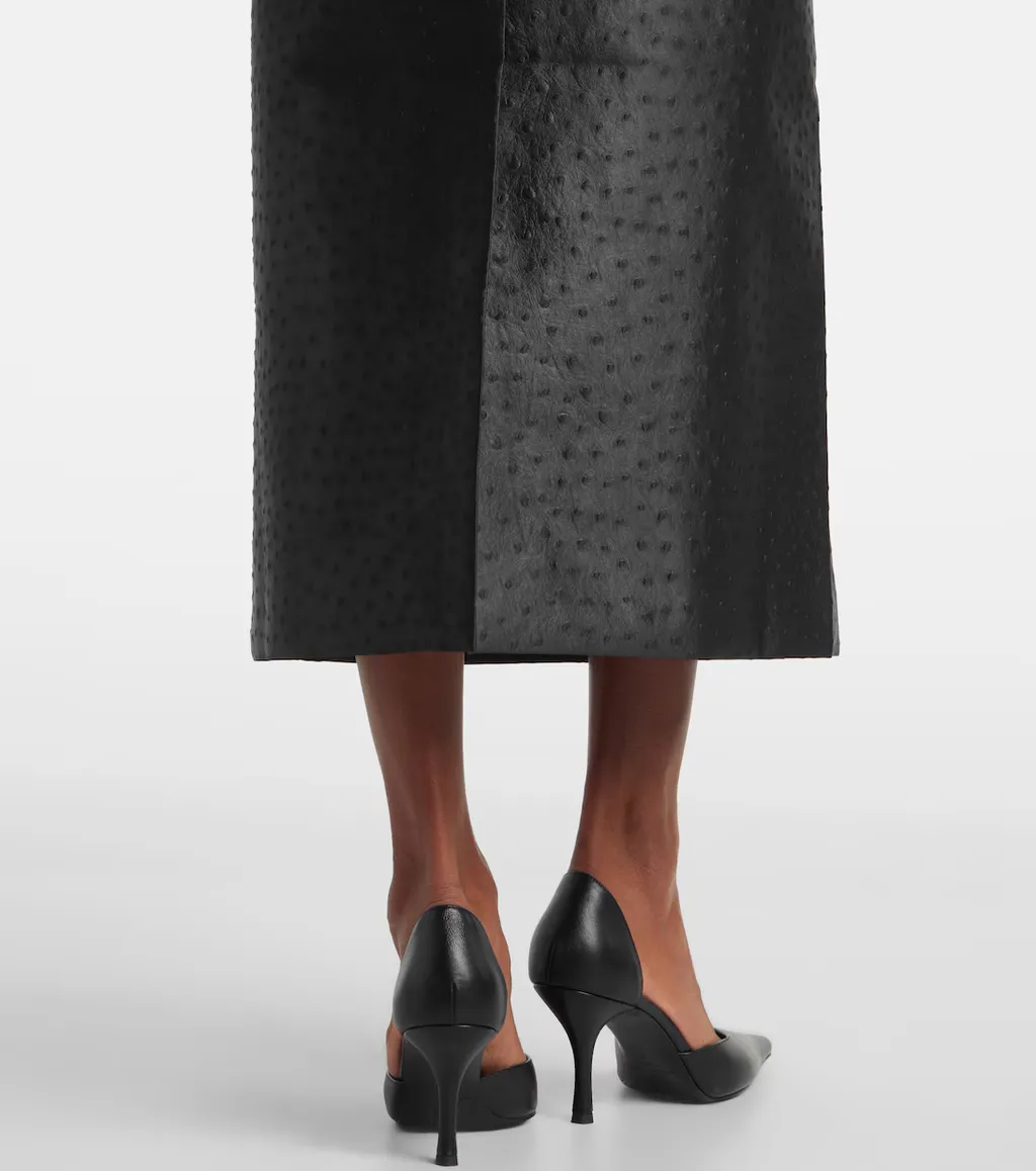 Embossed High-Waist Skirt