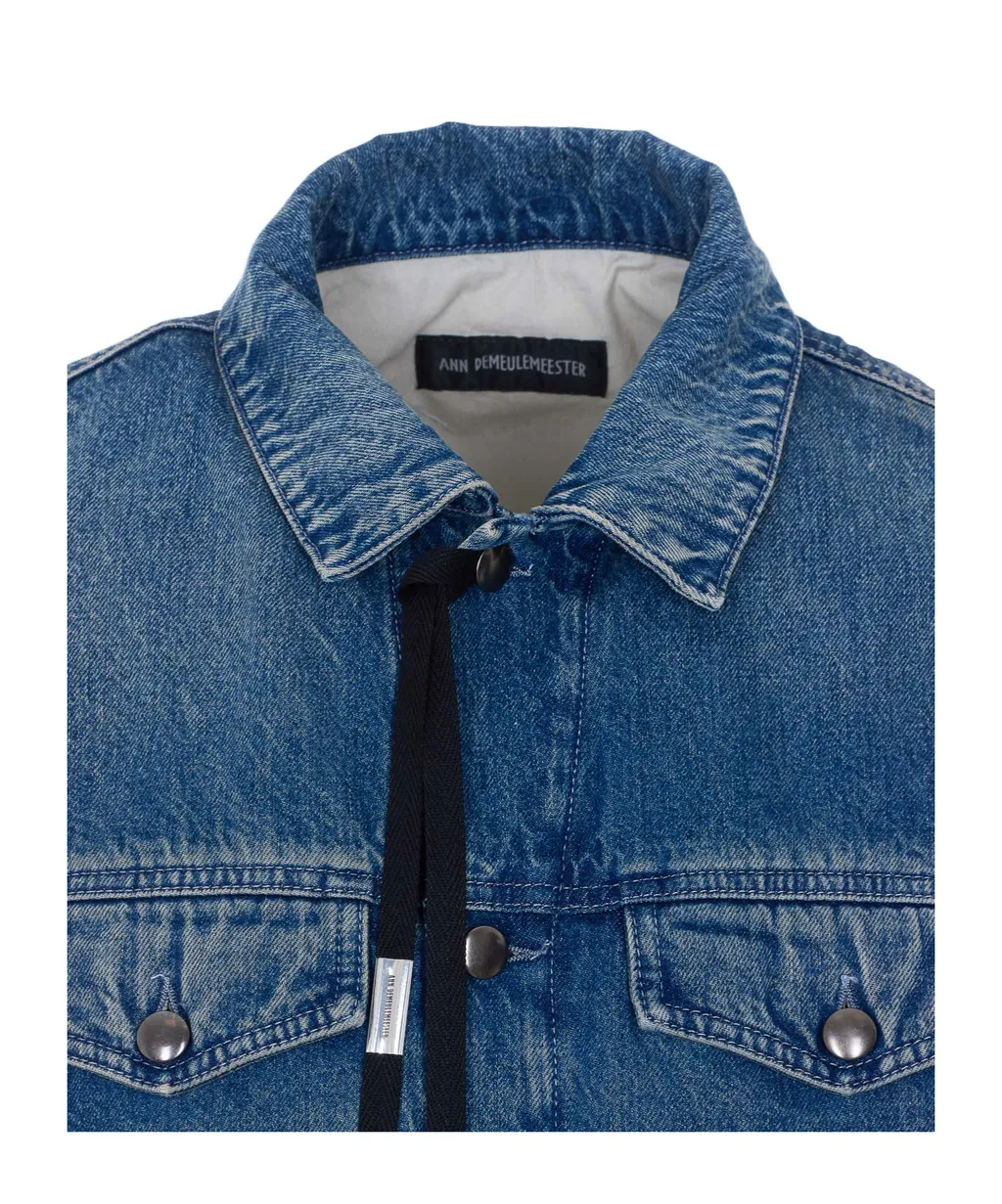 Single-Breasted Denim Vest