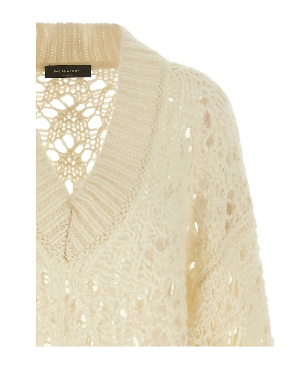 Fabiana Filippi Long-Sleeved V-Neck Jumper