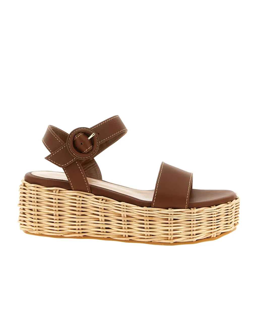 Gianvito Rossi Cestino Ankle-Strap Sandals