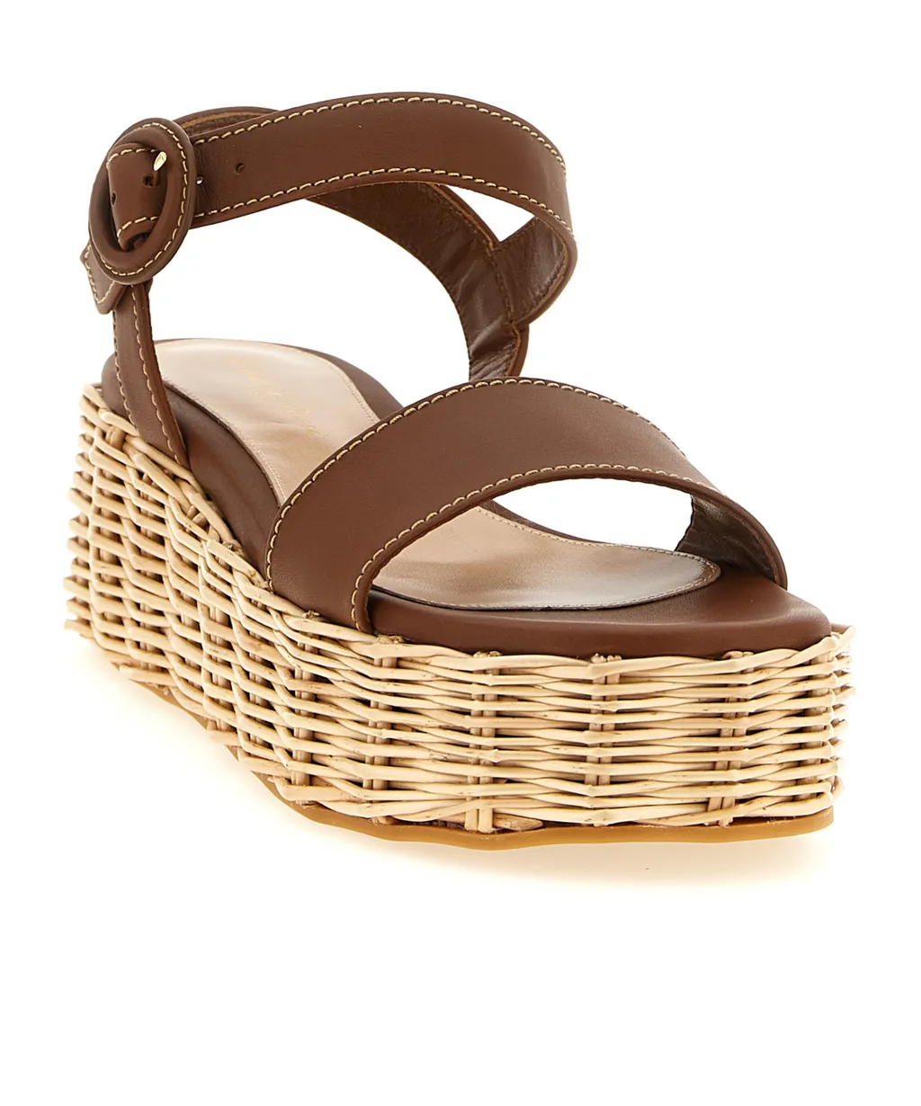 Gianvito Rossi Cestino Ankle-Strap Sandals