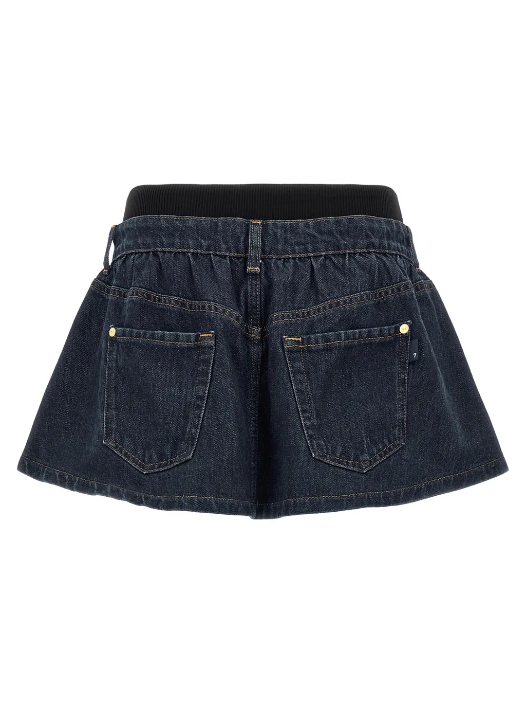 Five-Pocket Mini Denim Skirt