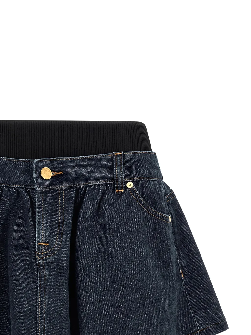 Five-Pocket Mini Denim Skirt