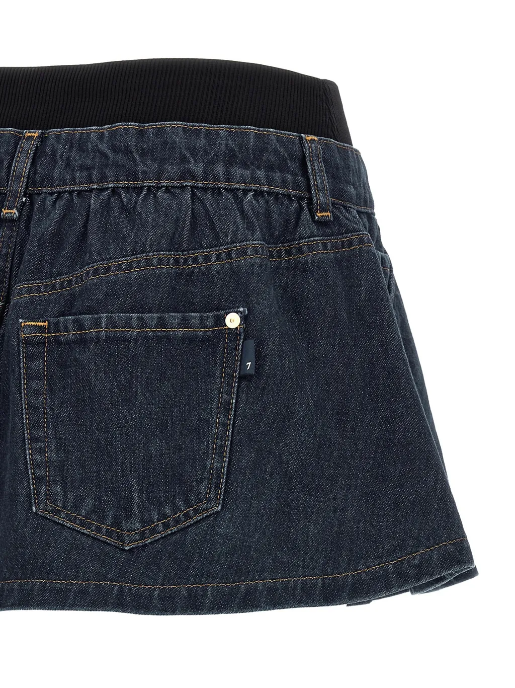 Five-Pocket Mini Denim Skirt