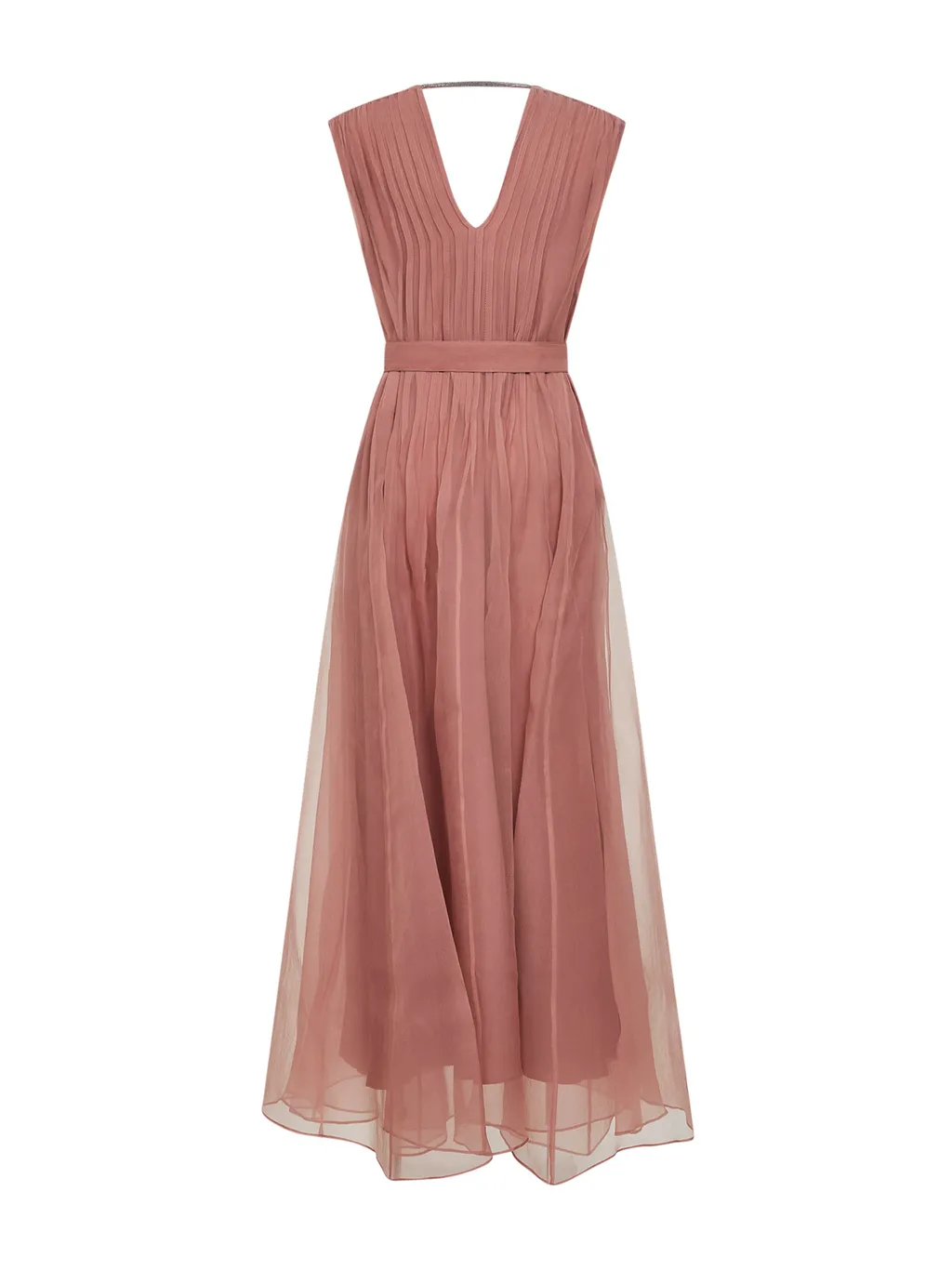 Brunello Cucinelli Pleated Sleeveless Dress