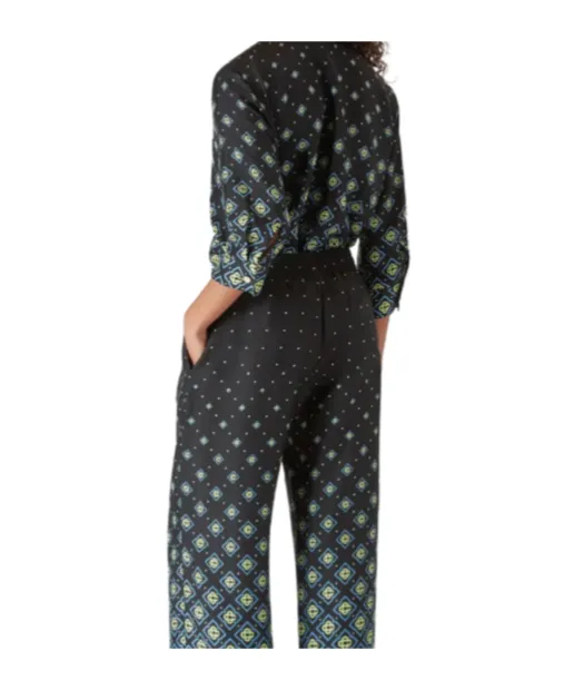 Degrade Monogram Long Sleeve Silk Shirt