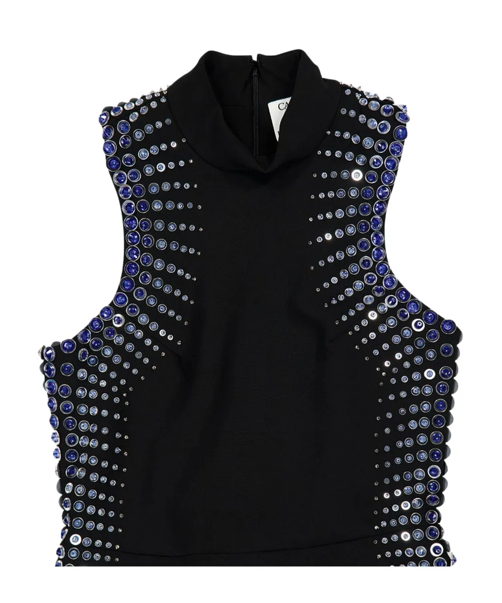 Embellished Sleeveless Mini Dress