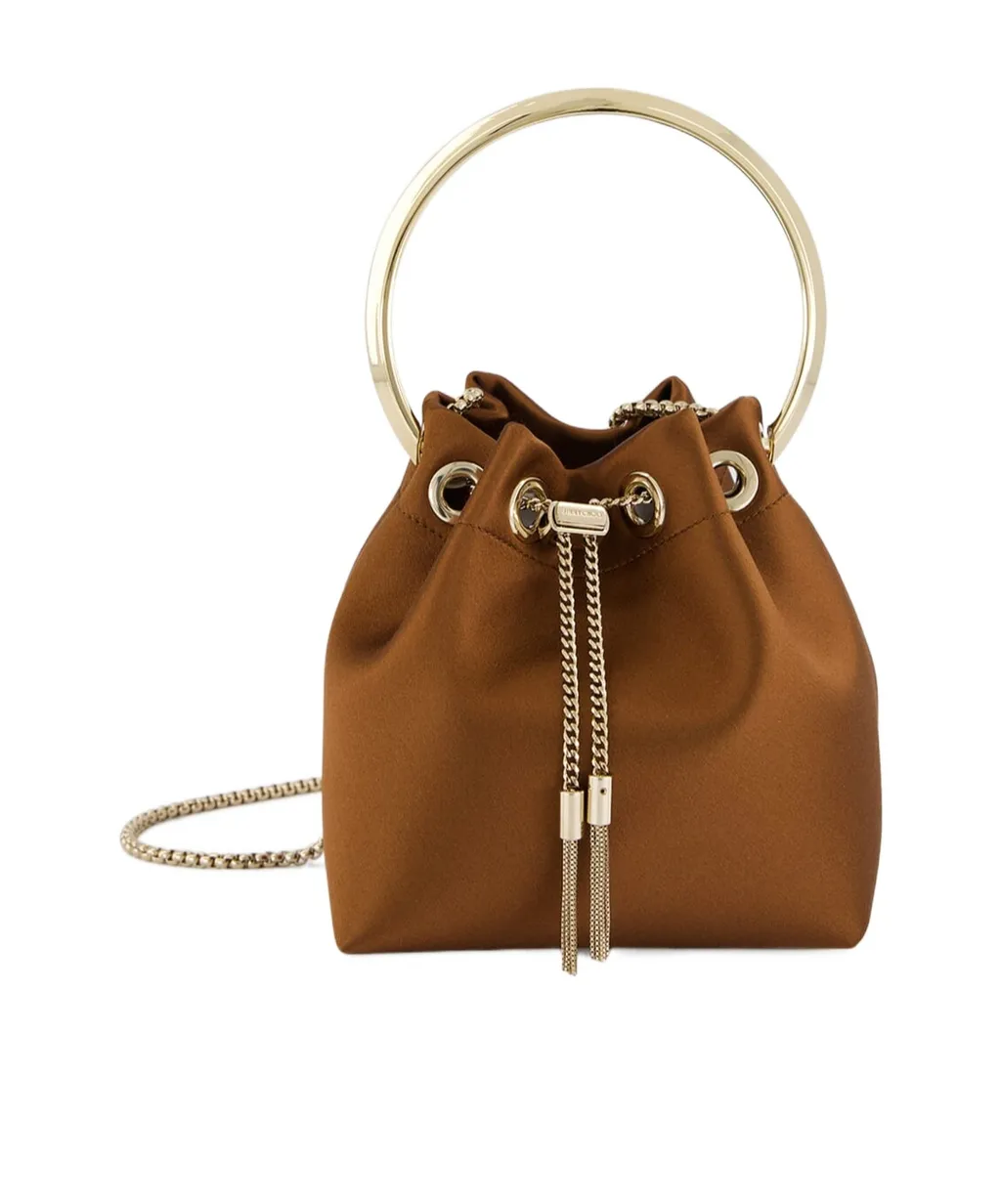 Bon Bon Metal-Handle Bucket Bag