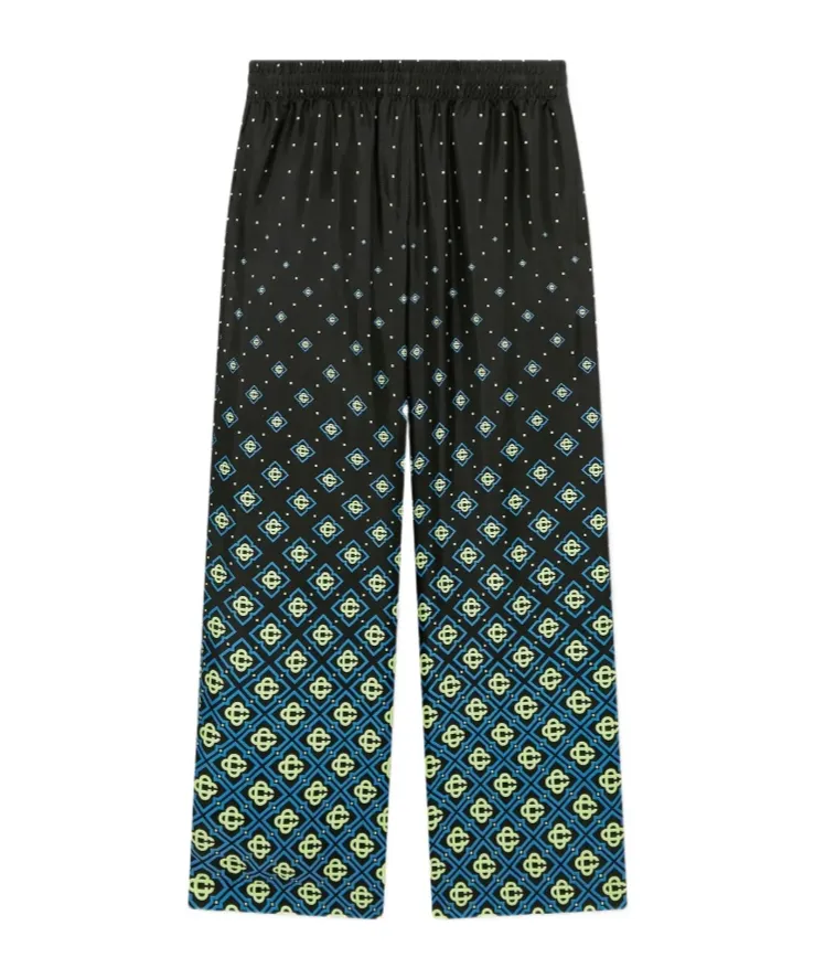 Degrade Monogram Silk Trousers