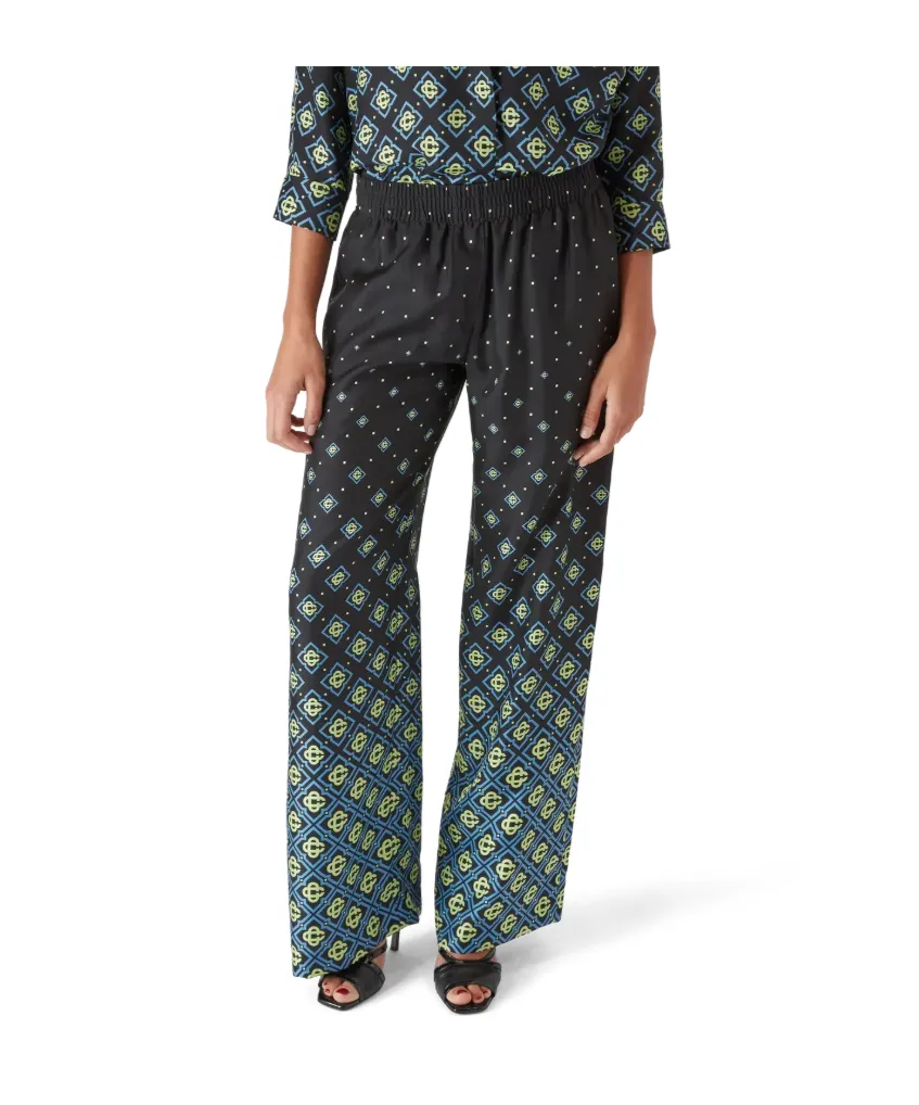 Degrade Monogram Silk Trousers