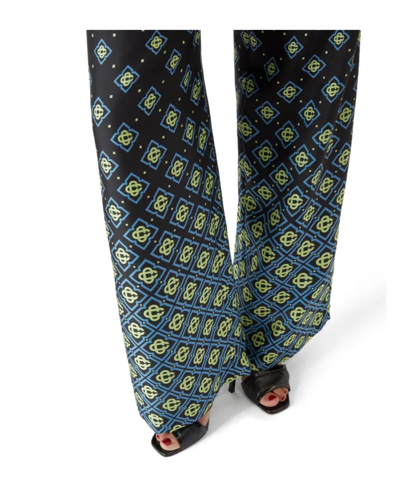 Degrade Monogram Silk Trousers