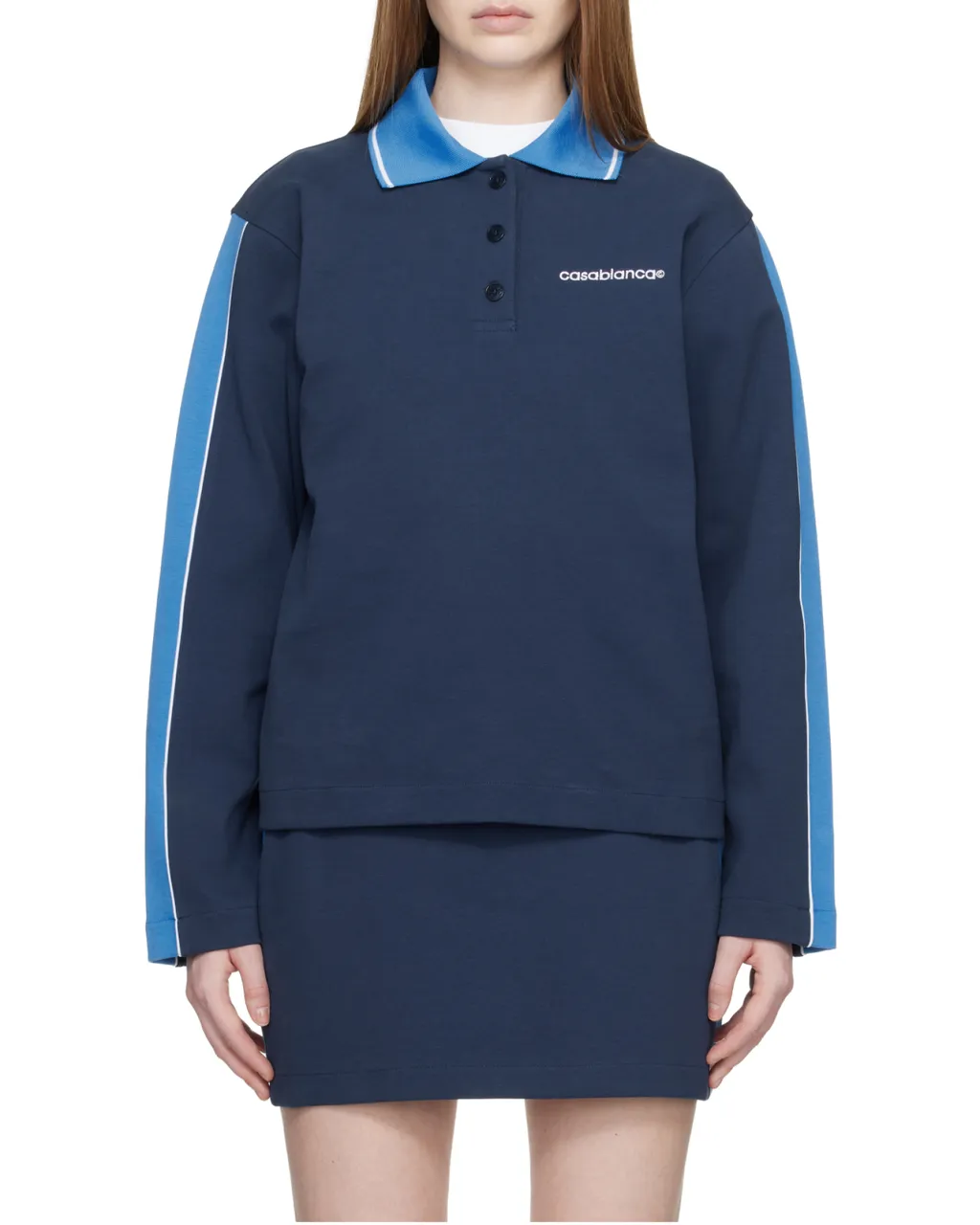 Casablanca Punto Polo Collared Sweatshirt