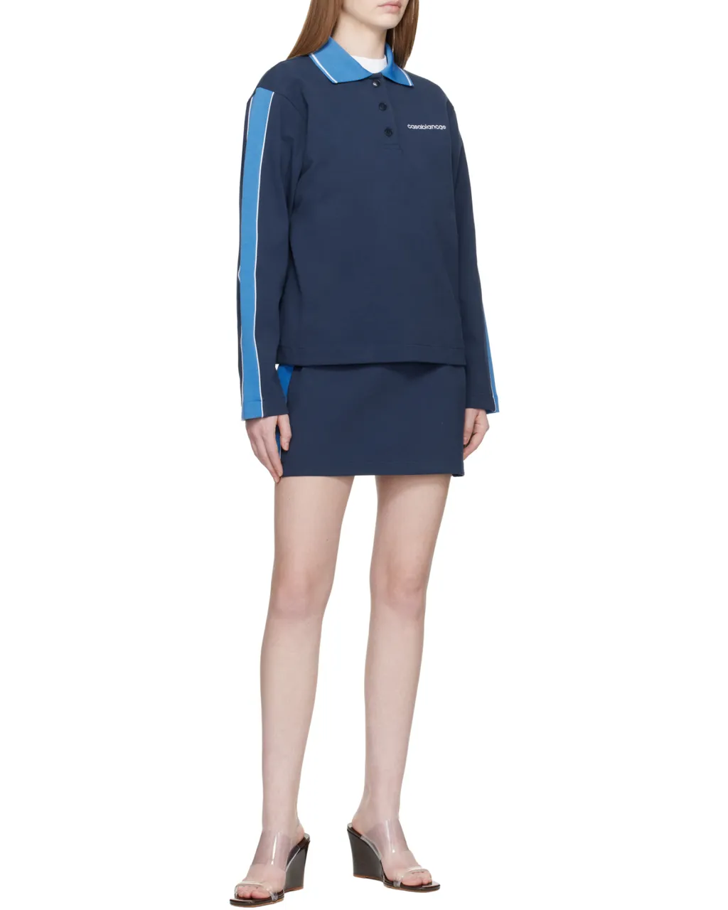 Casablanca Punto Polo Collared Sweatshirt