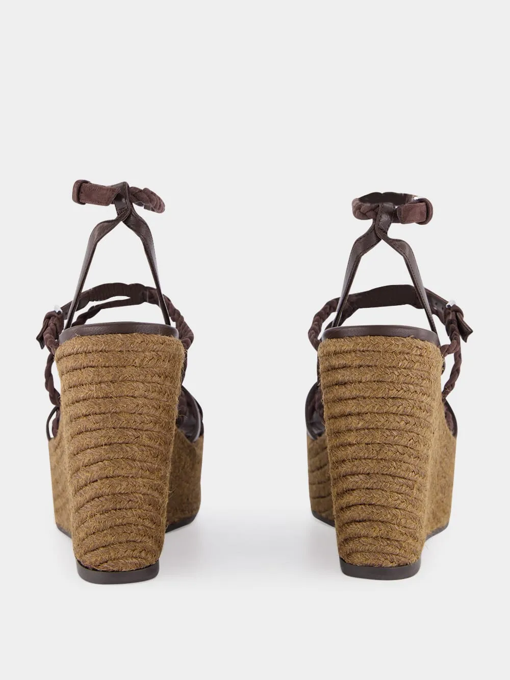 Nyra Leather Wedge Sandals