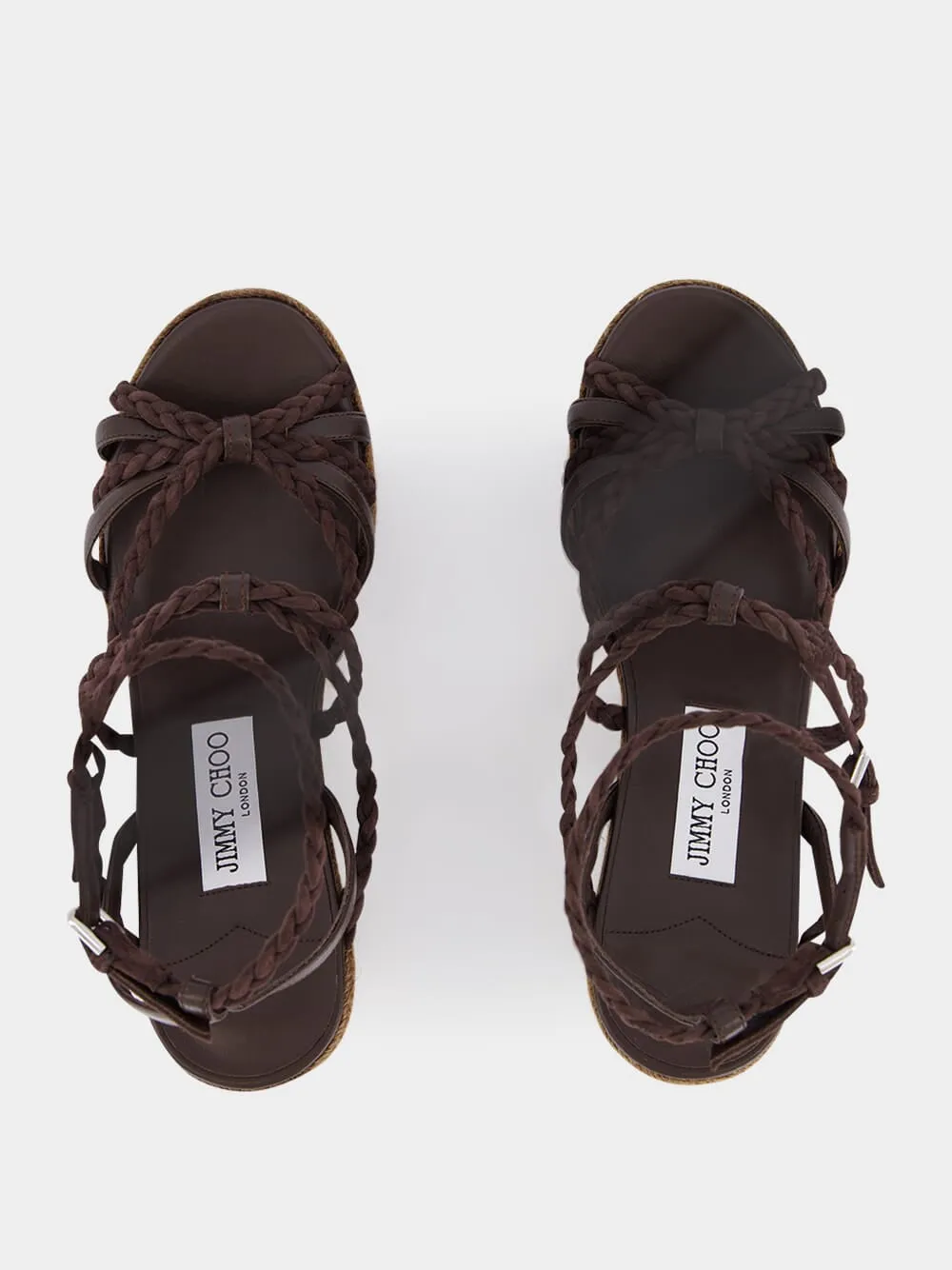 Nyra Leather Wedge Sandals